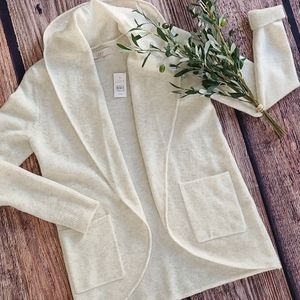 LOFT Cozy Lapel Open Front Pocket Cardigan